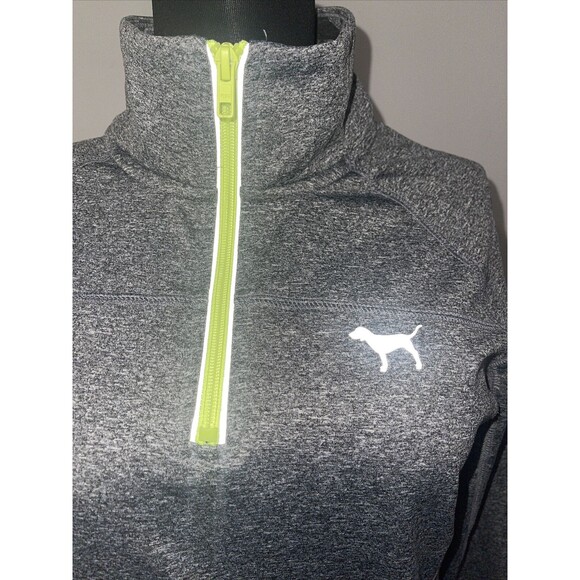 PINK by Victoria Secret 1/4 zip PULLOVER With Thumb holes Size S - Picture 2 of 16